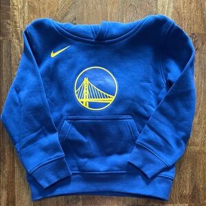 Nike Kids Golden State Warriors Royal Blue Hoodie with Yellow Logo